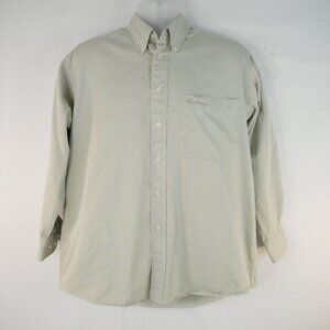 Thomas Burberry Men's Med Vintage Beige Long Sleeve Button Down Shirt  Pre-owned